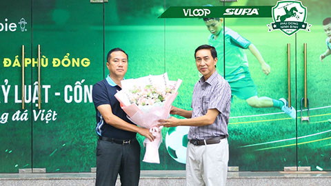 Học viện bóng đá Phù Đổng Ninh Bình ra mắt nhà tài trợ ở mùa giải mới